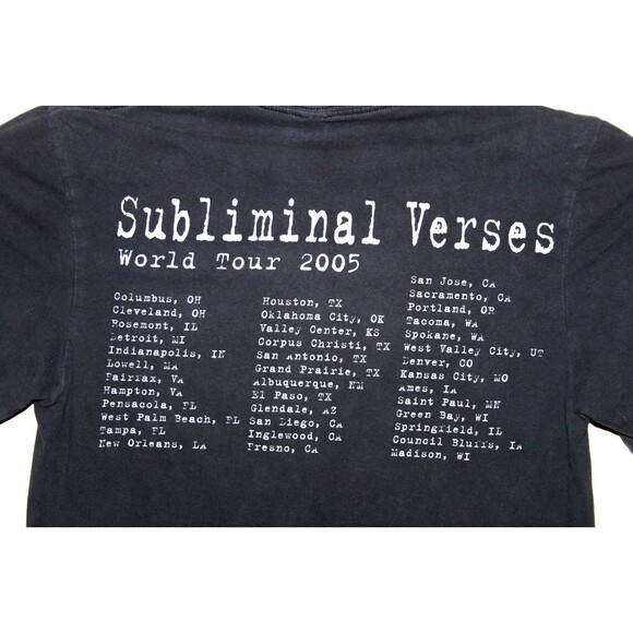 Slipknot Subliminal Verses World Tour 2005 T Shirt 2 Sided Tee Black Size Med - Picture 6 of 6